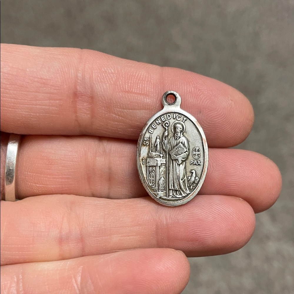 St. Benedict Silver Pendant